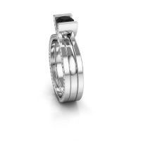 Image de Bague de fiançailles kenisha<br/>585 or blanc<br/>Diamant noir 1.110 crt