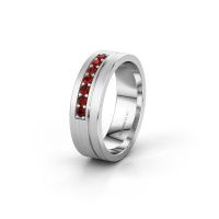 Image of Wedding ring WH0312L16AM<br/>950 platinum ±6x1.7 mm<br/>Garnet