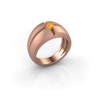 Image of Men's ring rens<br/>585 rose gold<br/>Citrin 3.5 mm