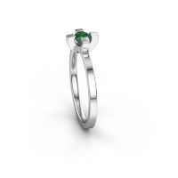 Afbeelding van Ring Therese<br/>585 witgoud<br/>Smaragd 4.2 mm