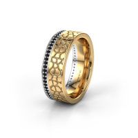 Image of Wedding ring WH2070L17C<br/>585 white gold ±7x2.2 mm<br/>Black diamond