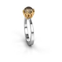 Afbeelding van Ring Marly<br/>585 witgoud<br/>Rookkwarts 6 mm