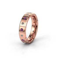 Image of Weddings ring WH2055L15DP<br/>585 rose gold ±5x2.4 mm<br/>Amethyst
