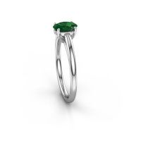 Bild von Verlobungsring haley ovl 1<br/>950 Platin<br/>Smaragd 7x5 mm