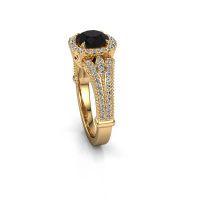 Image of Engagement ring Darla 585 gold black diamond 1.689 crt