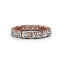 Image of Stackable ring Michelle full 3.4 585 rose gold diamond 2.85 crt