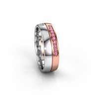 Image of Wedding ring WH0213L26AP<br/>585 rose gold ±6x1.7 mm<br/>Pink sapphire