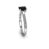 Afbeelding van Verlovingsring Mignon cus 2 925 zilver zwarte diamant 1.689 crt