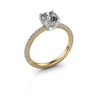 Image of Engagement ring saskia rnd 2<br/>585 gold<br/>Zirconia 6.5 mm