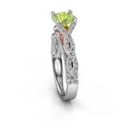 Afbeelding van Verlovingsring Chantelle<br/>585 witgoud<br/>Peridoot 6.5 mm