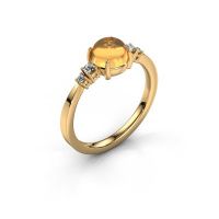 Afbeelding van Ring Regine 585 goud citrien 6 mm