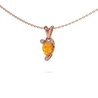 Image of Necklace Cornelia Pear 585 rose gold citrin 7x5 mm
