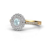 Image of Engagement ring Shanelle<br/>585 gold<br/>Aquamarine 4 mm