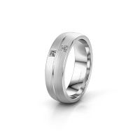Image of Wedding ring WH0250L26BM<br/>585 white gold ±6x2 mm<br/>Lab-grown diamond