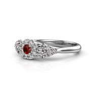 Image of Engagement ring Carisha 950 platinum garnet 3 mm
