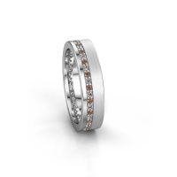 Image of Wedding ring WH0303L15BPM<br/>950 platinum ±5x2 mm<br/>Brown diamond 0.44 crt