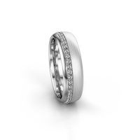 Image of Wedding ring WH0303L36BMP<br/>585 white gold ±6x2 mm<br/>Zirconia