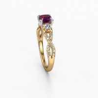 Image of Engagement Ring Marilou Cus<br/>585 gold<br/>Rhodolite 5 mm