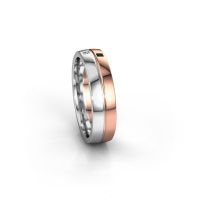 Image of Wedding ring WH0231L25BP<br/>585 rose gold ±5x2 mm<br/>Black diamond