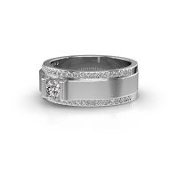 Afbeelding van Herenring Danillo<br/>585 witgoud<br/>Zirkonia 4.2 mm
