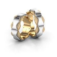 Image of Wedding rings set WH2033LM17DP ±7x2.4 mm 14 Carat gold diamond 0.008 crt