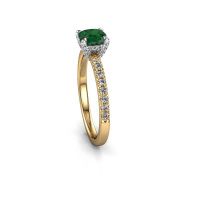 Image of Engagement ring saskia 1 cus<br/>585 gold<br/>Emerald 5.5 mm