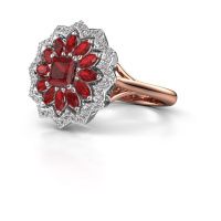 Image of Engagement ring Franka 585 rose gold ruby 4 mm