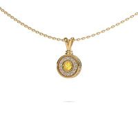 Image of Pendant Roos 585 gold yellow sapphire 3 mm