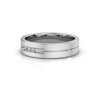 Image of Wedding ring WH0211L15AP<br/>585 white gold ±5x1.7 mm<br/>Zirconia