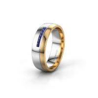Image of Wedding ring WH0308L26AP<br/>585 white gold ±6x1.7 mm<br/>Sapphire