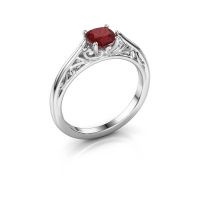 Image of Engagement ring shannon cus<br/>950 platinum<br/>Ruby 5 mm