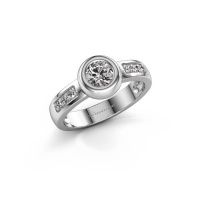 Afbeelding van Ring Charlotte Round<br/>585 witgoud<br/>Diamant 0.62 crt