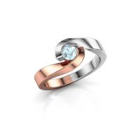 Image of Ring Sheryl<br/>585 rose gold<br/>Aquamarine 4 mm