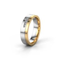 Image of Wedding ring WH0307L15AP<br/>585 white gold ±5x1.7 mm<br/>Zirconia