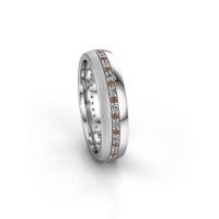 Image of Wedding ring WH0203L25BPM<br/>950 platinum ±5x2 mm<br/>Brown diamond 0.44 crt