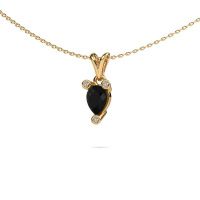 Afbeelding van Ketting Cornelia Pear 585 goud zwarte diamant 1.015 crt