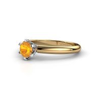 Image de Bague de fiançailles Tiffy 1<br/>585 or jaune<br/>Citrine 5 mm