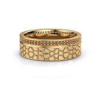 Afbeelding van Trouwring WH2070L17C 585 goud bruine diamant ±7x2.2 mm