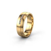 Image of Wedding ring WH0308L26AP<br/>585 gold ±6x1.7 mm<br/>Diamond