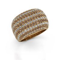 Afbeelding van Ring Kira<br/>585 goud<br/>Bruine Diamant 3.86 Crt