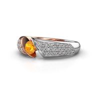 Image of Engagement ring hojalien 3<br/>585 rose gold<br/>Citrin 4.2 mm