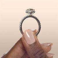 Afbeelding van Verlovingsring Miranda Ovl<br/>950 platina<br/>Bruine Diamant 1.642 Crt