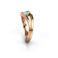 Image of Ring Sigrid 1<br/>585 rose gold<br/>Blue topaz 4 mm