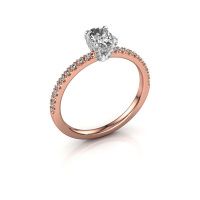 Image of Engagement ring saskia 1 ovl<br/>585 rose gold<br/>Diamond 0.660 crt