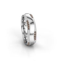 Image of Wedding ring WH2062L26BM<br/>950 platinum ±6x2 mm<br/>Brown diamond