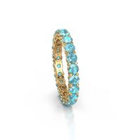 Image of Stackable ring Michelle full 3.0 585 gold blue topaz 3 mm