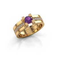 Image of Engagement ring Myrthe<br/>585 gold<br/>Amethyst 5 mm