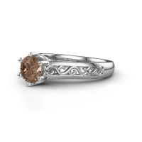 Image of Engagement ring shan<br/>950 platinum<br/>Brown diamond 0.80 crt