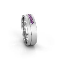Image of Wedding ring WH0312L16AM<br/>950 platinum ±6x1.7 mm<br/>Amethyst