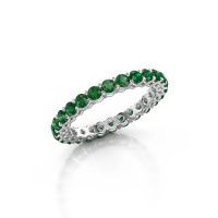 Image of Stackable ring Michelle full 2.4 585 white gold emerald 2.4 mm